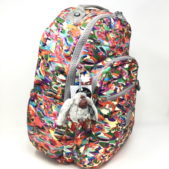 Kipling Seoul Backpack Wavepool Splash - Picture 3 of 4